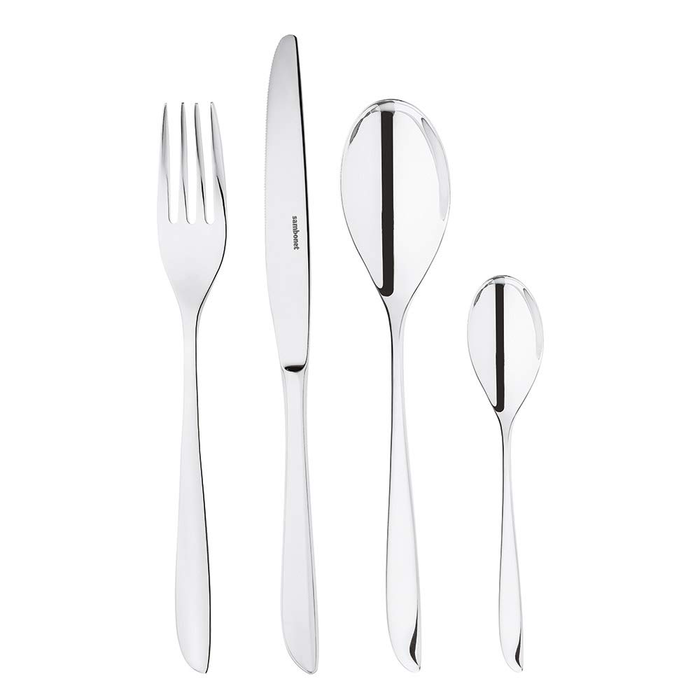 Amazon.com | Sambonet Cutlery Set, steel, Grey, 6 Persons-24 Pcs